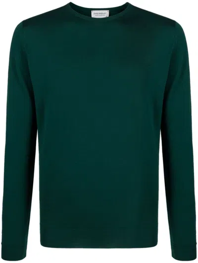 John Smedley Dark Green Wool Jumper
