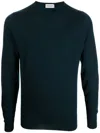 John Smedley Fine-knit Wool Jumper In Dark Green