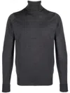 John Smedley Richards Roll-neck Wool Jumper In Dark Grey