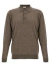 John Smedley Polo-neck Cuffed-sleeve Sweater In Gray