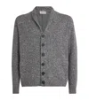 John Smedley Eco Cashmere Shawl Collar Rockford Cardigan In Gray