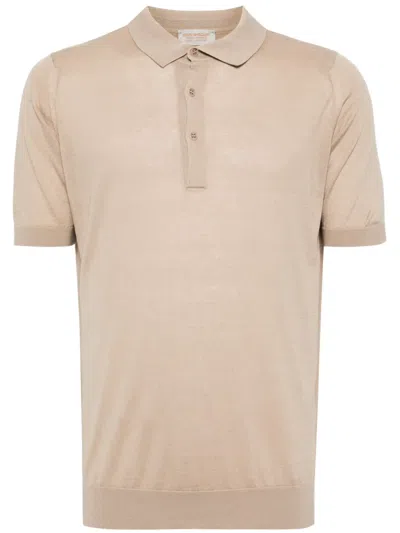 John Smedley Elias Polo Shirt In Neutrals