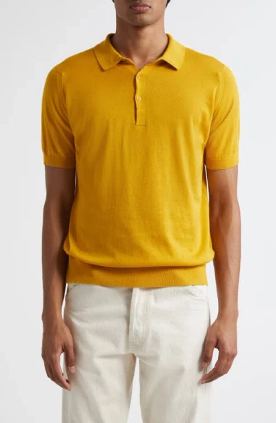 John Smedley Elias Sea Island Cotton & Cashmere Polo Sweater