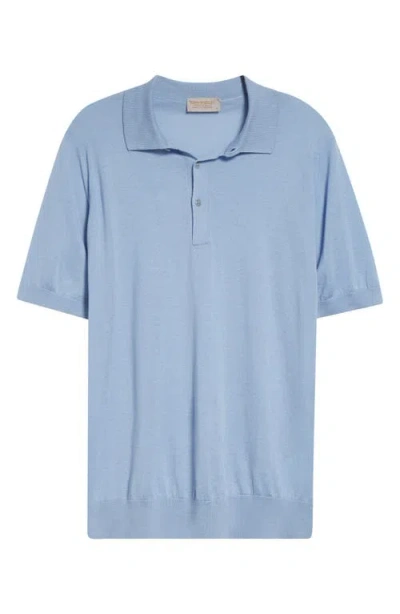 John Smedley Elias Sea Island Cotton & Cashmere Polo Sweater