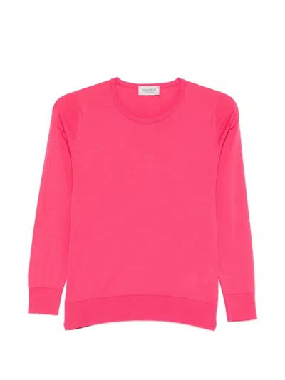 John Smedley Evonne Fine-knit Sweater In Pink