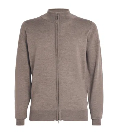 John Smedley Extra Fine Merino Wool Claygate Zip-up Sweater