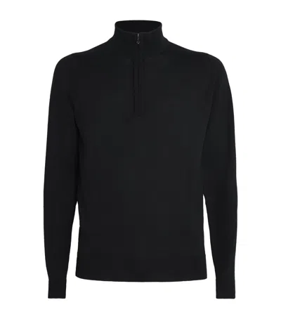 John Smedley Extra Fine Merino Wool Half-zip Tapton Sweater
