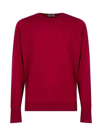 John Smedley Extra Fine Merino Wool Jumper In Red