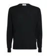John Smedley Extra Fine Merino Wool Sweater In Black