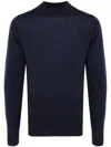 John Smedley Extra Fine Merino Wool Turtle Neck Sweater Clothing In Blue