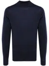 John Smedley Extra Fine Merino Wool Turtle Neck Sweater Clothing In Blue