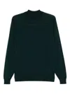 John Smedley Extra Fine Merino Wool Turtle Neck Sweater Clothing In Green