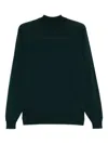 John Smedley Extra Fine Merino Wool Turtle Neck Sweater Clothing In Green