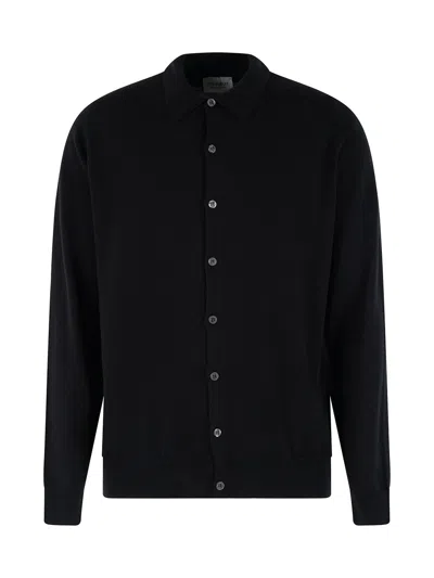 JOHN SMEDLEY EXTRAFINE POLO CARDIGAN