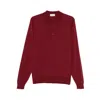 John Smedley Buttoned Polo Shirt In Red