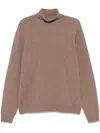 John Smedley Faisal Wool Blend Turtleneck Sweater In Brown