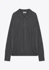 John Smedley Gray Finchley Polo In Cotton In Gray