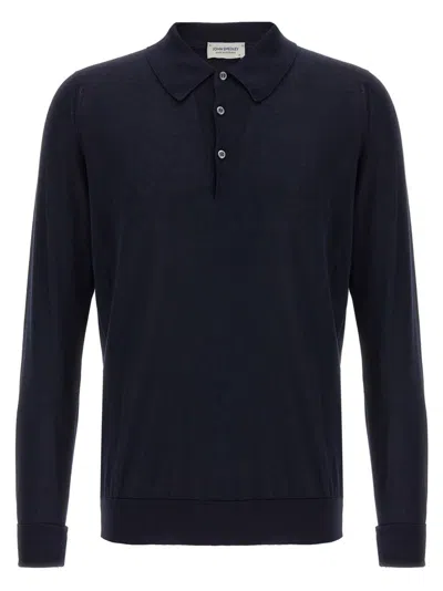 John Smedley 'finchley' Polo Shirt In Blue