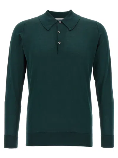 John Smedley Finchley Polo Shirt In Green