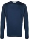 John Smedley Marcus Crew-neck Sweater In Blue