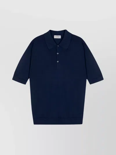 JOHN SMEDLEY FINE KNIT COTTON POLO SHIRT