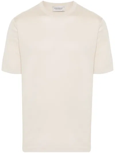 John Smedley Fine-knit Cotton T-shirt In White