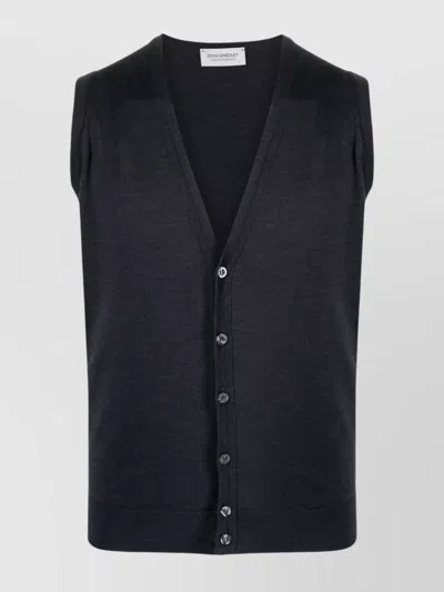 John Smedley Huntswood V-neck Cardigan In Black