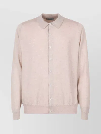 John Smedley Fine Knit Polo Collar Cardigan