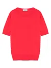 John Smedley Fine-knit T-shirt In Red