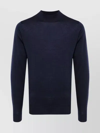JOHN SMEDLEY FINE MERINO WOOL TURTLE NECK KNIT SWEATER