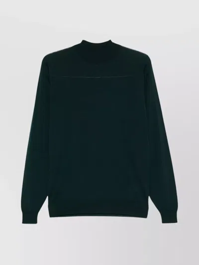 JOHN SMEDLEY FINE MERINO WOOL TURTLE NECK KNIT SWEATER