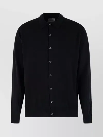 JOHN SMEDLEY FINE POLO COLLAR CARDIGAN