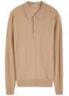 John Smedley Flinn Ribbed Wool Polo Shirt