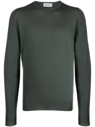 JOHN SMEDLEY FOREST GREEN LUNDY SWEATER