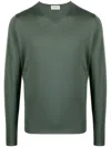 John Smedley V-neck Long-sleeve Jumper In Green