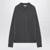 John Smedley Gray Finchley Polo In Cotton In Grey