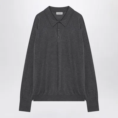 JOHN SMEDLEY JOHN SMEDLEY  GRAY FINCHLEY POLO IN COTTON