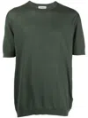 John Smedley Fine Knit Park T-shirt In Green