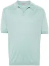 John Smedley Adrian Fine-knit Polo Shirt In Green