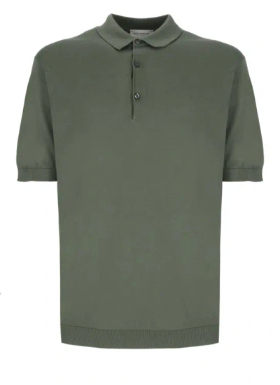 John Smedley Short-sleeve Polo Shirt In Green