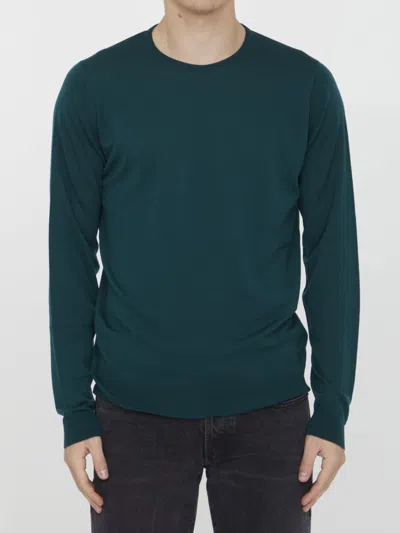 JOHN SMEDLEY GREEN MERINO JUMPER