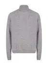 John Smedley Grey Classic Logo High Neck Sweater In Grey