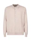 John Smedley Extrafine Polo Cardigan In Grey