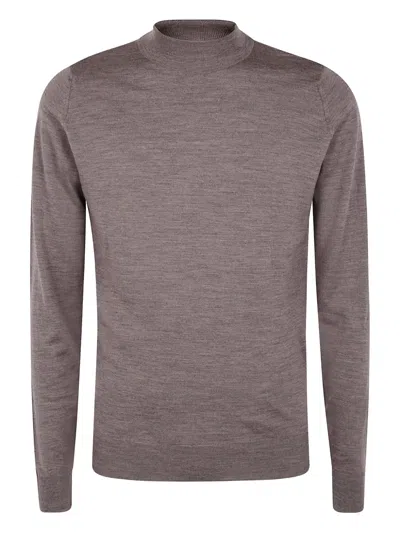 John Smedley Mock Neck Sweater Long Sleeves In Multi