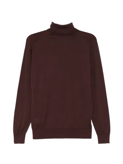 John Smedley Harvey Top In Burgundy