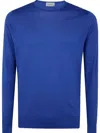 John Smedley Hatfield Long Sleeves Crewneck Pullover In Blue