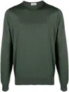 John Smedley Hatfield Long Sleeves Crewneck Pullover In Brown