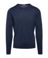 John Smedley Hatfield Knitted Sweater In Blue