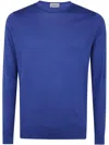 John Smedley Hatfield Long Sleeves Crewneck Pullover In Blue