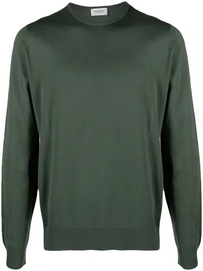 John Smedley Hatfield Long Sleeves Crewneck Pullover Clothing In Brown